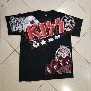 KISS Clown Circus Rock Band Adult Men Size Medium T-Shirt 100% Cotton - NEW
